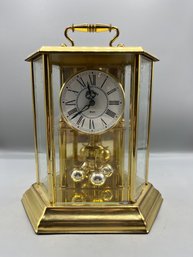 Bulova Polished Brass Battery Operated Pendulum Clock