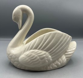 Decorative Ceramic Swan Planter