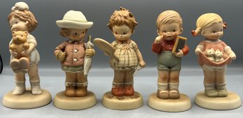 Enesco Porcelain Figurines - 5 Total