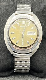Vintage Seiko EL-370 Stainless Steel Mens Watch With Stretch Band