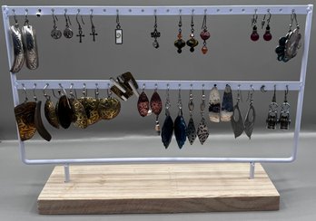 Lot Of Assorted Earrings With Earring Organizer