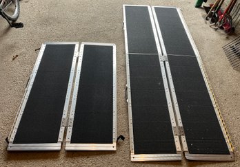 Stainless Steel Handicap Folding Ramps - 2 Total