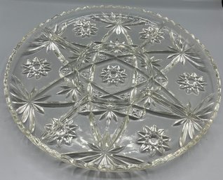 Cut Glass Windsor Pattern Sectional Platter