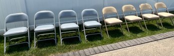 Swinton/meco Metal Folding Cushioned Chairs - 8 Total