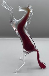 Murano Hand Blown Glass Horse Figurine