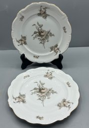 Johann Haviland Sepia Rose Pattern Porcelain Dish Set - Made In Germany - 12 Total