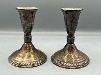 Raimond Sterling Weighted Candlestick Holders - 2 Total