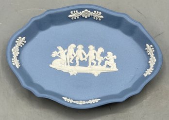 Wedgwood Blue Jasperware Trinket Dish - Made In England