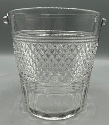 Cut Glass Ice Bucket With Handle