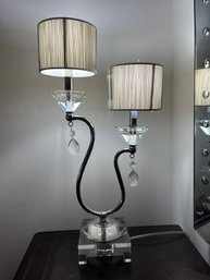 Decorative Lucite Base Table Lamps - 2 Total