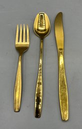 Rogers Cutlery Co. Gold-tone Stainless Steel Flatware Set - 52 Pieces Total