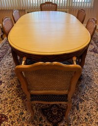 Dimaria & Tavolaro Inc. Solid Wood Dining Table With 6 Chairs - 2 Leafs And Table Pads Included