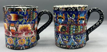 Handmade Pottery Mugs - 2 Total
