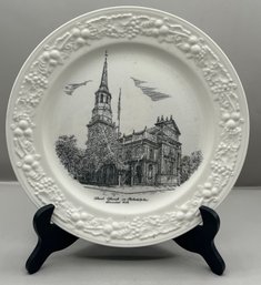 Vintage Homer Laughlin Porcelain Souvenir Plate #G47N5 - Made In USA - Christ Church In Philadelphia