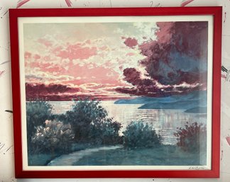 L Bel Signoze Framed Print - Sunset Landscape