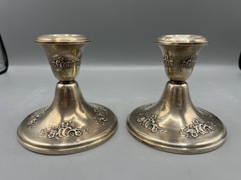 Gorham Sterling Weighted Candlestick Holders - 2 Total