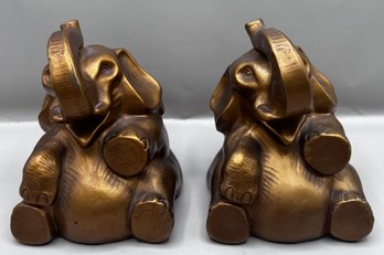 Philadelphia Manufacturing Co. Hand Cast Elephant Bookends