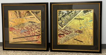 Pair Of William Gatewood - 1992 Floating Red Square Prints
