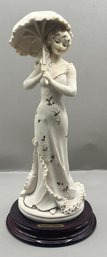 Giuseppe Armani 1993 Figurine - Made In Italy - Young Lady With Umbrella