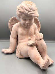 Decorative Clay Cherub Statue