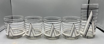 Mid-century Glassware Set - 8 Total - Made In Brazil
