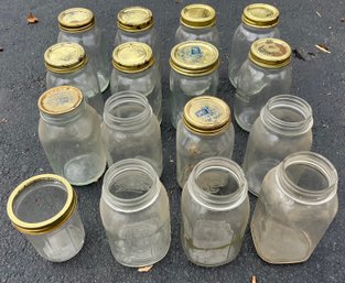 Glass Mason Jars - 16 Total