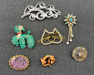 Costume Jewelry Brooch / Pins - 7 Total