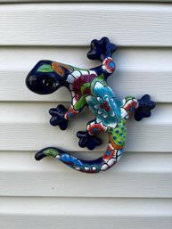 Mexican Talavera Gecko Lizard Ceramic Outdoor Decor