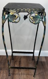 Wrought Iron Grapevine Pattern End Table