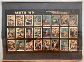 Mets 1989 Full Roster Framed Poster