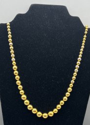 Napier Gold-tone Metal Beaded Costume Jewelry Necklace