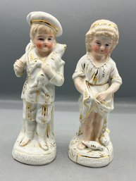 Vintage Porcelain Figurines - 2 Total - Dick Whittington / Cinderella