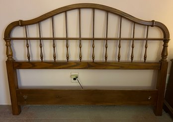 Pennsylvania House Solid Wood Brass Accent Queen Size Headboard