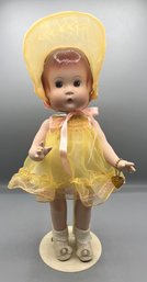 Vintage Effanbee - Yellow Patsy Bisque Porcelain Doll With Stand