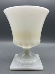 E.O Brody Glass Co. Milk Glass Pedestal Vase