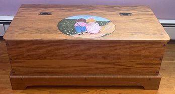 Hand Painted Wooden Storage Chest