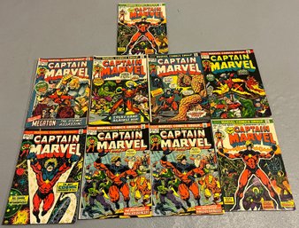 Captain Marvel Comic Books - 9 Total
