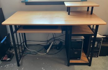 Metal Wooden Computer Desk