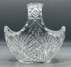 Cut Crystal Basket Bowl