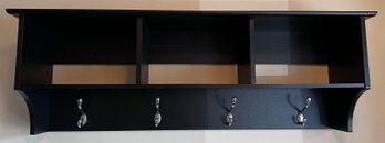 Hanging Entryway Shelf With Hooks And Cubby Storage