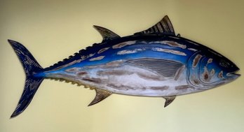 Fish Tales Solid Wood Hand Painted Tuna Fish Wall Decor