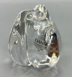 Dansk Crystal Rose Shaped Paperweight - Made In Poland