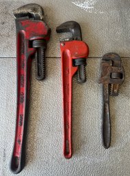 Pipe Wrenches - 3 Total