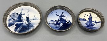 Delft Blue Ceramic Decor  - 3 Total
