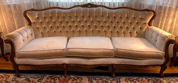 Solid Wood Tufted Cushioned Sofa