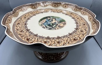 Decorative Transferware Pedestal Bowl