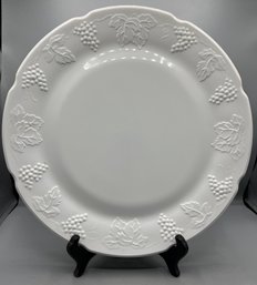 Milk Glass Grape Vine Pattern Serving Platter