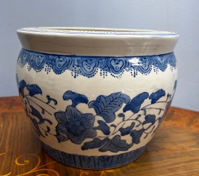 Blue & White Flower Pot Made In China