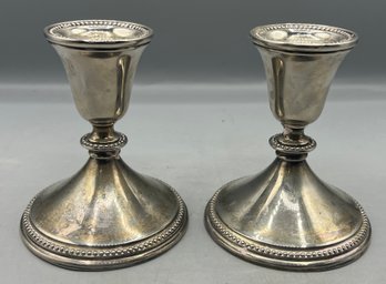 Silver Plated Candlestick Holders - 2 Total