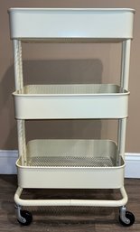 Metal 3-tier Storage Cart On Wheels